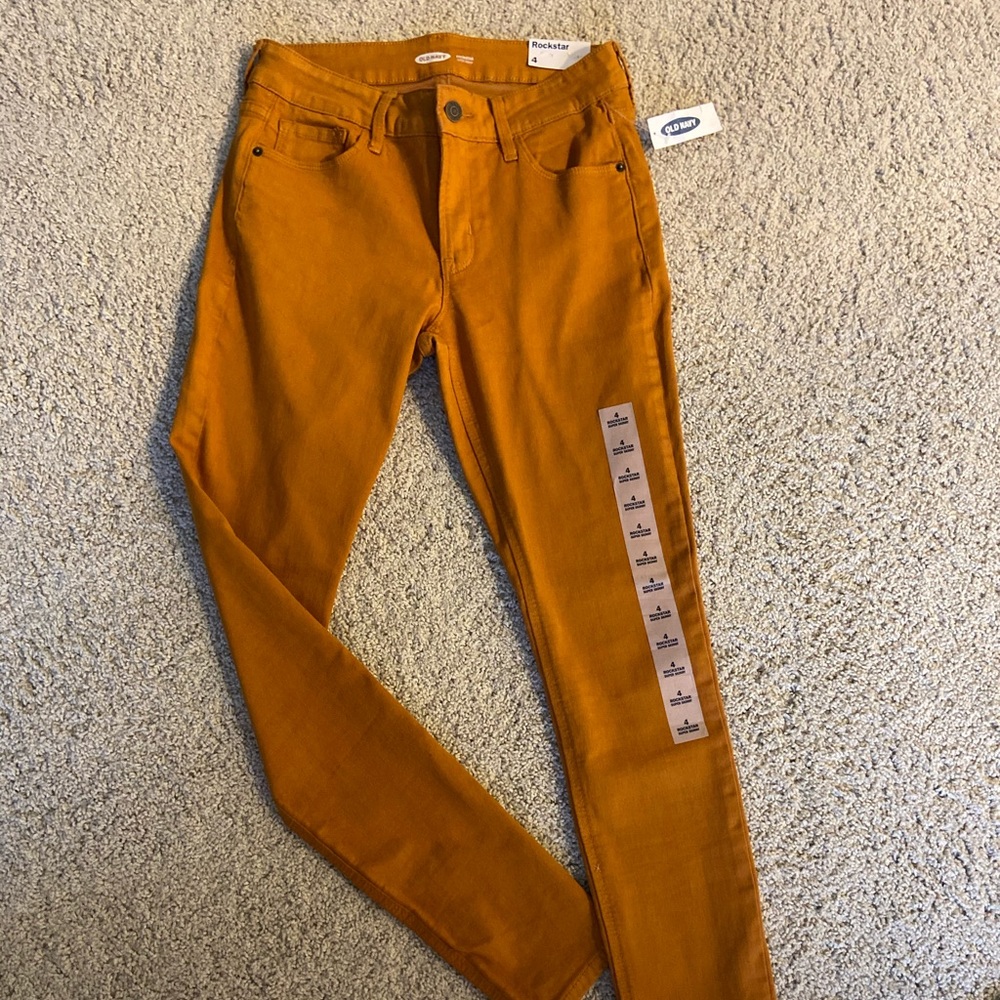 dark mustard skinny jeans